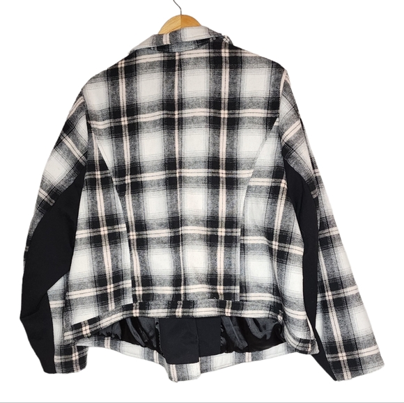 Torrid wool-blend FLANNEL MOTO JACKET - Picture 10 of 16